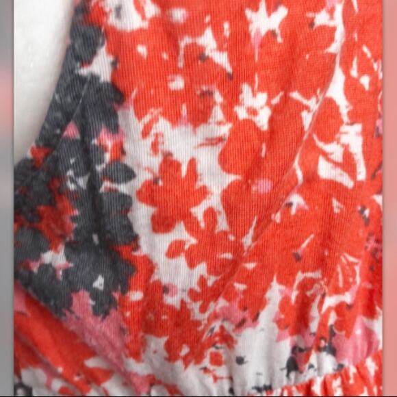 Banana republic orange floral printed mini dress - Picture 5 of 7